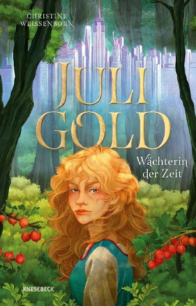 Buchcover und Innenansicht für das Buch: Juli Gold - Wächterin der Zeit