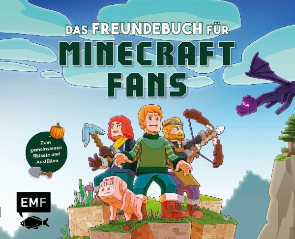Buchcover und Innenansicht für das Buch: Das Freundebuch für Minecraft-Fans