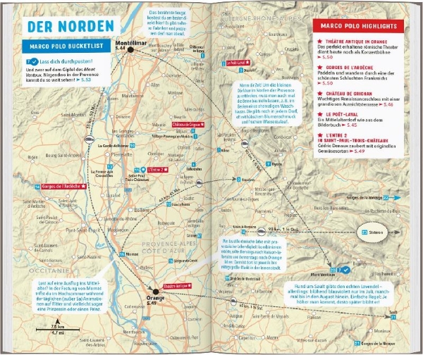 Buchcover und Innenansicht für das Buch: MARCO POLO Reiseführer Provence