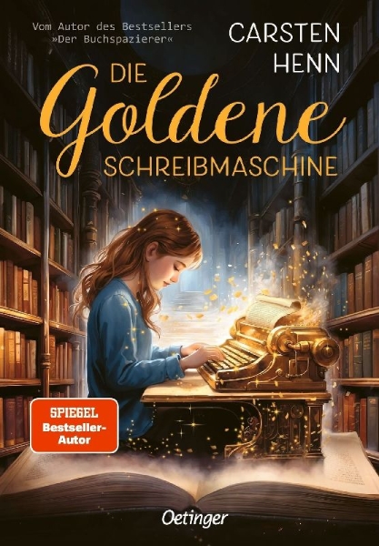 Buchcover und Innenansicht für das Buch: Die Goldene Schreibmaschine