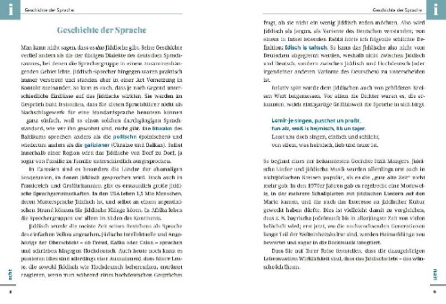Buchcover und Innenansicht für das Buch: Jiddisch - Wort für Wort