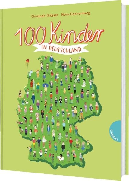 Buchcover und Innenansicht für das Buch: 100 Kinder in Deutschland