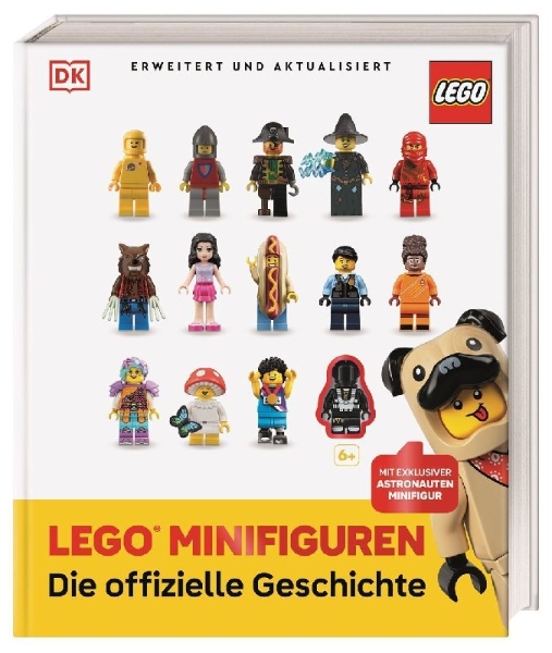 Buchcover und Innenansicht für das Buch: LEGO® Minifiguren Die offizielle Geschichte