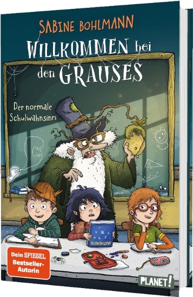 Buchcover und Innenansicht für das Buch: Willkommen bei den Grauses  3: Der normale Schulwahnsinn