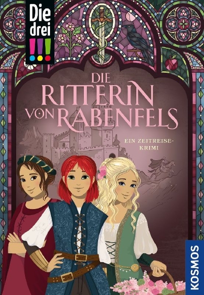 Buchcover und Innenansicht für das Buch: Die drei !!!, Die Ritterin von Rabenfels
