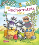 Buchcover und Innenansicht für das Buch: Die waschbärenstarke Bande