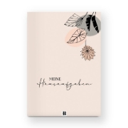 Buchcover und Innenansicht für das Buch: Hausaufgabenheft "leaves lineart"