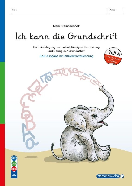 Buchcover und Innenansicht für das Buch: Langhans, K: Ich kann die Grundschrift Teil A