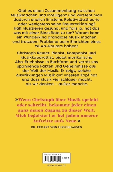 Buchcover und Innenansicht für das Buch: Musik macht schlau - außer manche