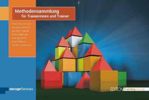 Buchcover und Innenansicht für das Buch: Methodensammlung für Trainerinnen und Trainer