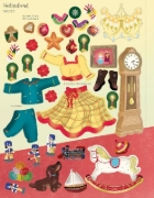 Buchcover und Innenansicht für das Buch: Mein Anziehpuppen-Stickerbuch: Der Nussknacker