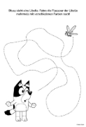 Buchcover und Innenansicht für das Buch: Bluey: Mein lustiger Kindergartenblock
