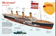 Buchcover und Innenansicht für das Buch: WAS IST WAS Titanic. Auf den Spuren einer Legende
