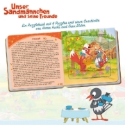 Buchcover und Innenansicht für das Buch: Trötsch Unser Sandmännchen Puzzlebuch mit 4 Puzzle Fuchs und Elster