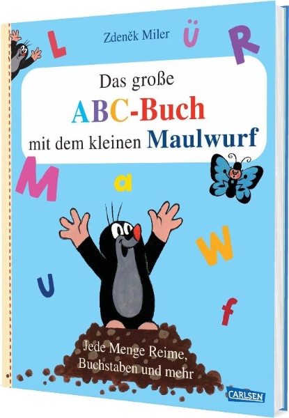 Buchcover und Innenansicht für das Buch: Das große ABC-Buch mit dem kleinen Maulwurf