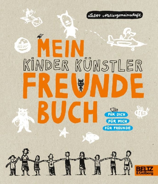 Buchcover und Innenansicht für das Buch: Mein Kinder Künstler Freundebuch