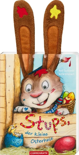 Buchcover und Innenansicht für das Buch: Stups, der kleine Osterhase (mit Plüschohren)