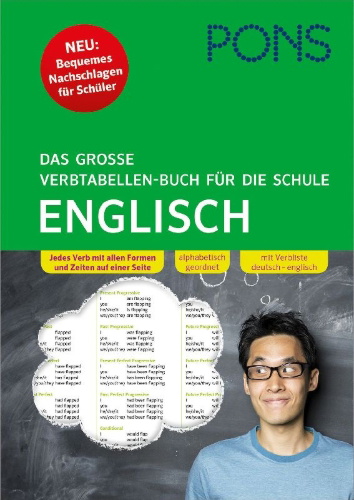 Buchcover und Innenansicht für das Buch: PONS Das große Verbtabellen-Buch für die Schule Englisch