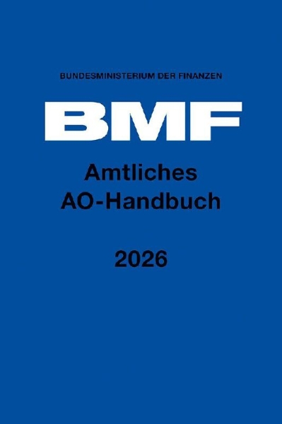 Buchcover und Innenansicht für das Buch: Amtliches AO-Handbuch 2026