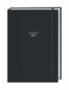 Buchcover und Innenansicht für das Buch: Tages-Kalenderbuch A6, schwarz 2027