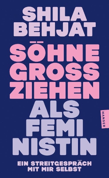 Buchcover und Innenansicht für das Buch: Söhne großziehen als Feministin