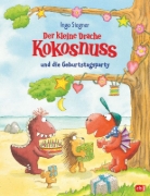 Buchcover und Innenansicht für das Buch: Der kleine Drache Kokosnuss und die Geburtstagsparty