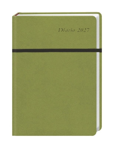 Buchcover und Innenansicht für das Buch: Diario Wochen-Kalenderbuch A6, grün 2027