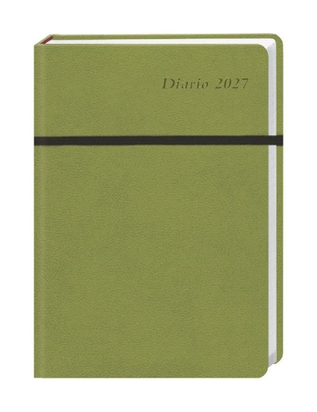 Buchcover und Innenansicht für das Buch: Diario Wochen-Kalenderbuch A6, grün 2027