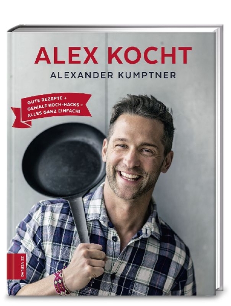 Buchcover und Innenansicht für das Buch: Alex kocht