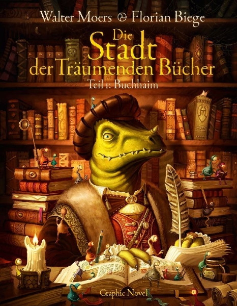 Buchcover und Innenansicht für das Buch: Die Stadt der Träumenden Bücher (Comic)