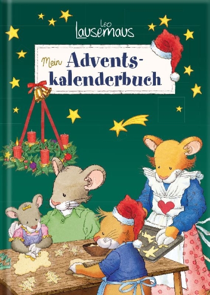 Buchcover und Innenansicht für das Buch: Leo Lausemaus - Mein Adventskalenderbuch