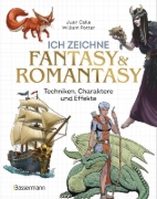 Buchcover und Innenansicht für das Buch: Ich zeichne Fantasy & Romantasy - Techniken, Charaktere und Effekte