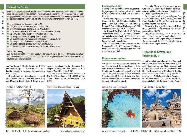 Buchcover und Innenansicht für das Buch: Stefan Loose Reiseführer Indonesien