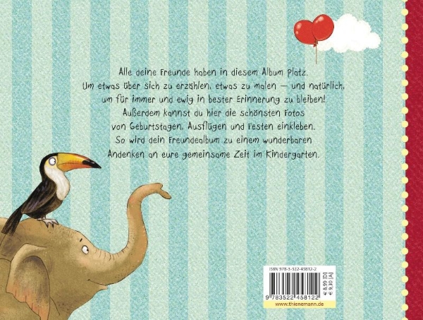 Buchcover und Innenansicht für das Buch: Mein Haufen Freunde - Kindergartenalbum