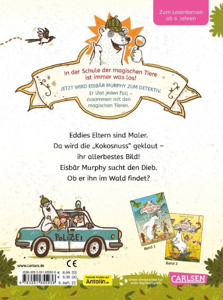 Buchcover und Innenansicht für das Buch: Die Schule der magischen Tiere ermittelt 3: Der Kokosnuss-Klau 