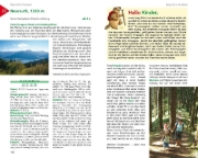 Buchcover und Innenansicht für das Buch: ErlebnisWandern mit Kindern Münchner Berge