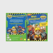 Buchcover und Innenansicht für das Buch: Rubble & Crew: Maleinsätze in der Baubucht