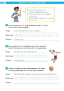 Buchcover und Innenansicht für das Buch: Die Mathe-Helden Rechengeschichten und Textaufgaben 2. Klasse. Mathematik in der Grundschule