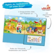 Buchcover und Innenansicht für das Buch: Trötsch Unser Sandmännchen Magnet-Spielbuch Pappenbuch mit Magneten