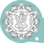 Buchcover und Innenansicht für das Buch: Feen-Mandalas