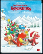 Buchcover und Innenansicht für das Buch: Der kleine Drache Kokosnuss - Weihnachtsfest in der Drachenhöhle