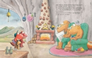 Buchcover und Innenansicht für das Buch: Der kleine Drache Kokosnuss - Weihnachtsfest in der Drachenhöhle