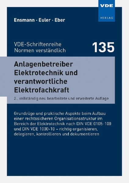 Buchcover und Innenansicht für das Buch: Anlagenbetreiber Elektrotechnik und verantwortliche Elektrofachkraft