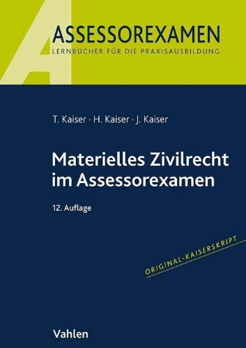 Buchcover und Innenansicht für das Buch: Materielles Zivilrecht im Assessorexamen