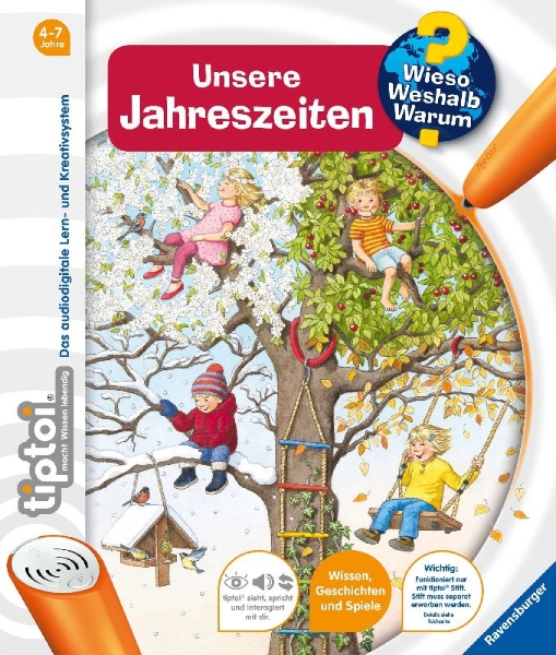 Buchcover und Innenansicht für das Buch: tiptoi® Wieso? Weshalb? Warum? Unsere Jahreszeiten
