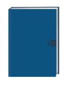 Buchcover und Innenansicht für das Buch: Wochen-Cheftimer A5, blau 2027