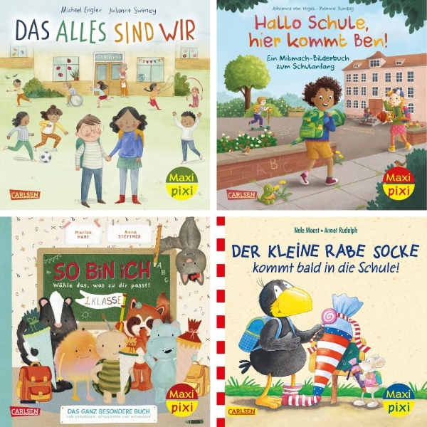 Buchcover und Innenansicht für das Buch: Maxi-Pixi-4er-Set 125: Bald bin ich ein Schulkind! (4x1 Exemplar)