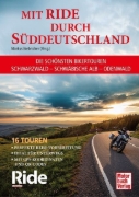 Buchcover und Innenansicht für das Buch: Mit RIDE durch Süddeutschland