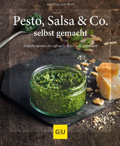 Buchcover und Innenansicht für das Buch: Pesto, Salsa & Co. selbst gemacht