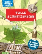 Buchcover und Innenansicht für das Buch: Tolle Schnitzereien I Schnitzbuch für Kinder ab 8 Jahren